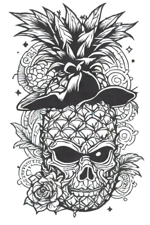 pineapple star wars tattoo design idea