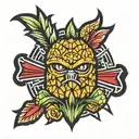 pineapple star wars sith logo tattoo design idea