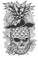 pineapple star wars tattoo design idea