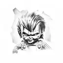 chucky tattoo design idea