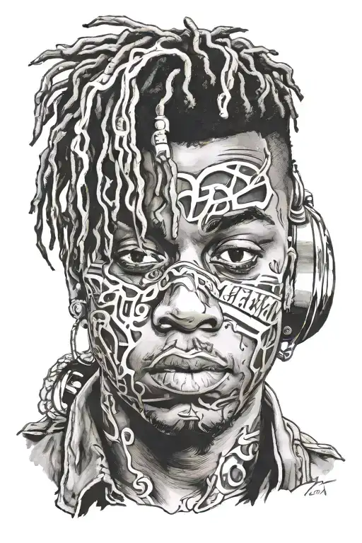 juice wrld tattoo design idea