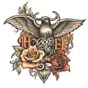 "H.O.P.E" goin into "I can do all things through Christ" tattoo design idea