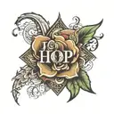 "H.O.P.E" goin into "I can do all things through Christ" tattoo design idea