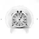 clock and electric pole tattoo design idea