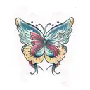 Butterfly bear tattoo design idea