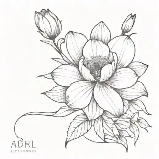 april birth flower, september birth flower tattoo design idea
