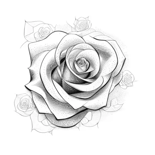 Abstract Rose Tattoo Design 48 - KickAss Things