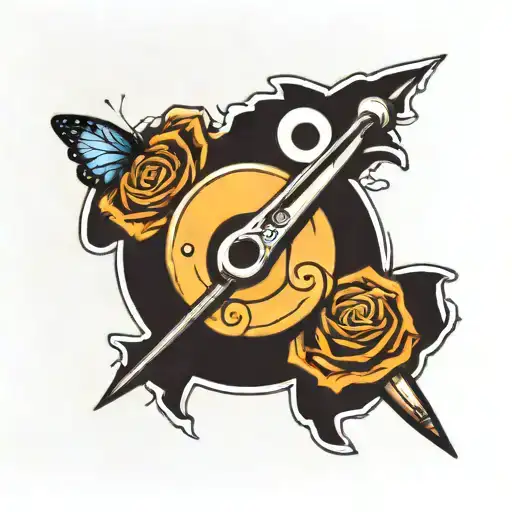 semi colon and safety pin. tattoo design idea