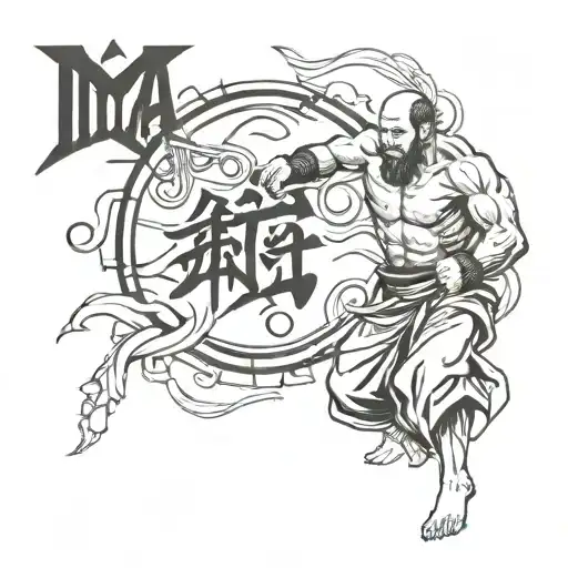 mma in Japanese writing  tattoo design idea