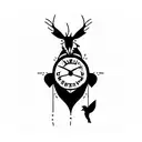 Black Forest cuckoo clock  tattoo design idea
