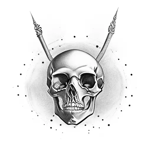 high skull tattoo design idea