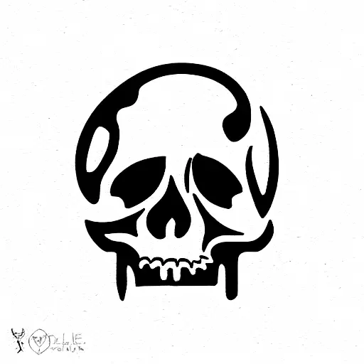 ganja skull tattoo design idea