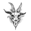 goat skull tattoo design idea