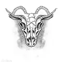goat skull tattoo design idea