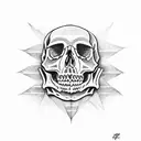 ganja skull tattoo design idea