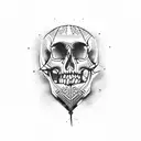 ganja skull tattoo design idea