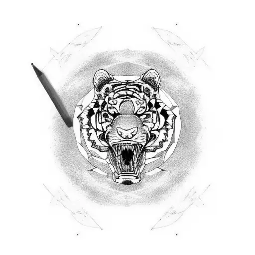 tiger shark tattoo design idea