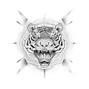 tiger shark tattoo design idea