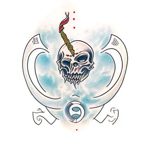 in lust we trust, old English letters  tattoo design idea