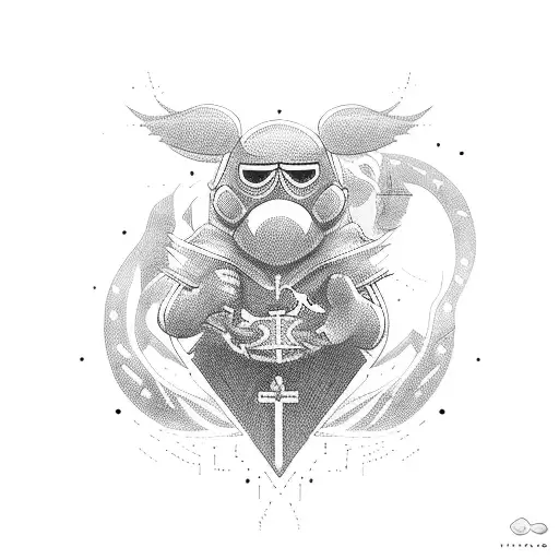 Physical education-inspired video game characters tattoo design idea