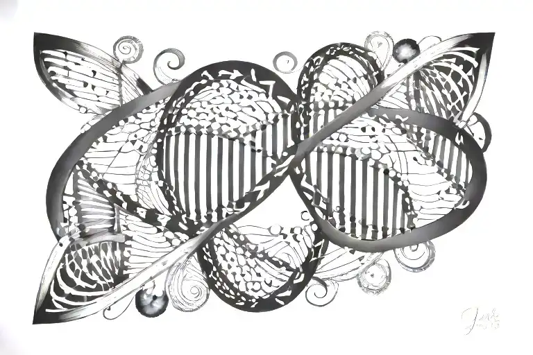DNA double helix tattoo design idea