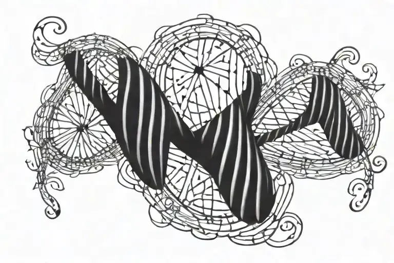 DNA double helix tattoo design idea