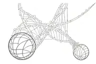 DNA double helix connecting atoms forming a basketball  tattoo design idea