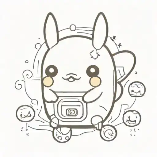 Tamagotchi tattoo design idea