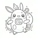 Tamagotchi tattoo design idea