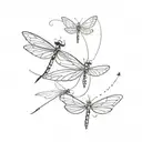 dragonfly and butterfly merged together   tattoo design idea