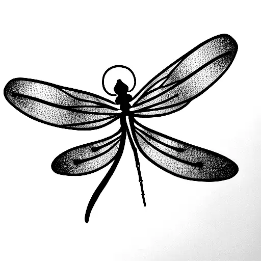 Dragonfly with earth element tattoo design idea