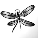 Dragonfly with earth element tattoo design idea