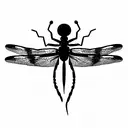Dragonfly with earth element tattoo design idea