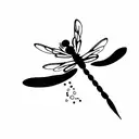Dragonfly with earth element tattoo design idea
