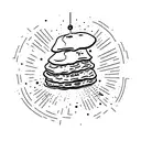 a stack of pancakes  tattoo design idea