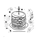 a stack of pancakes  tattoo design idea