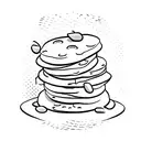 a stack of pancakes  tattoo design idea