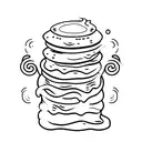 a stack of pancakes  tattoo design idea
