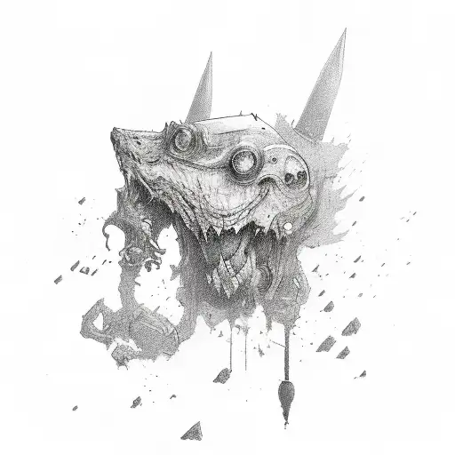 boarderlands calptap rusted with eriduim and a rare pistol tattoo design idea