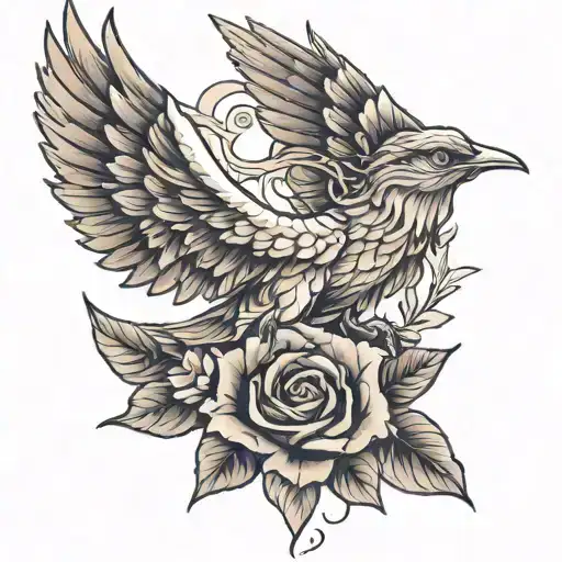 eros linework tattoo design idea