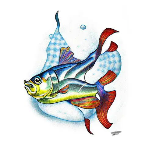 down syndrome fish tattoo design idea