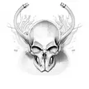 alien skull tattoo design idea