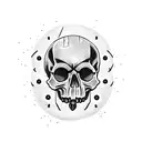 skull with bullet holes tattoo design idea
