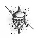skull with bullet holes tattoo design idea