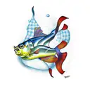 down syndrome fish tattoo design idea