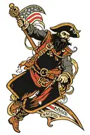 Blackbeard's Flag tattoo design idea