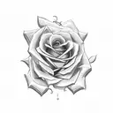 rose with vines with a snake tattoo design idea