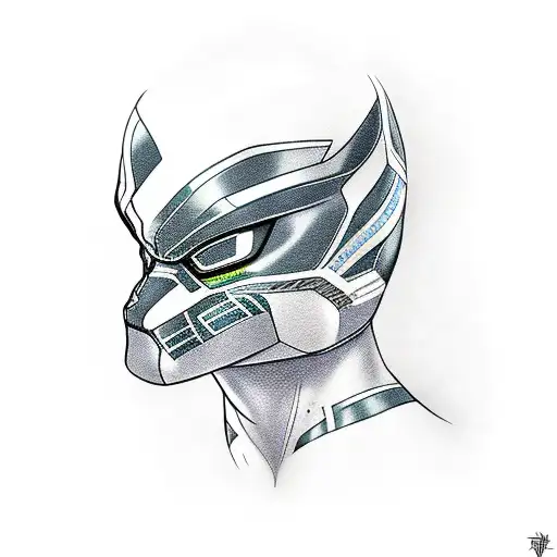 static shock with black panther tattoo design idea