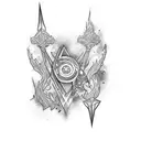 wand tattoo design idea