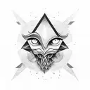 Illuminati hands eye tattoo design idea
